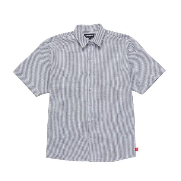 Marina Seersucker SS Shirt – White/Blue