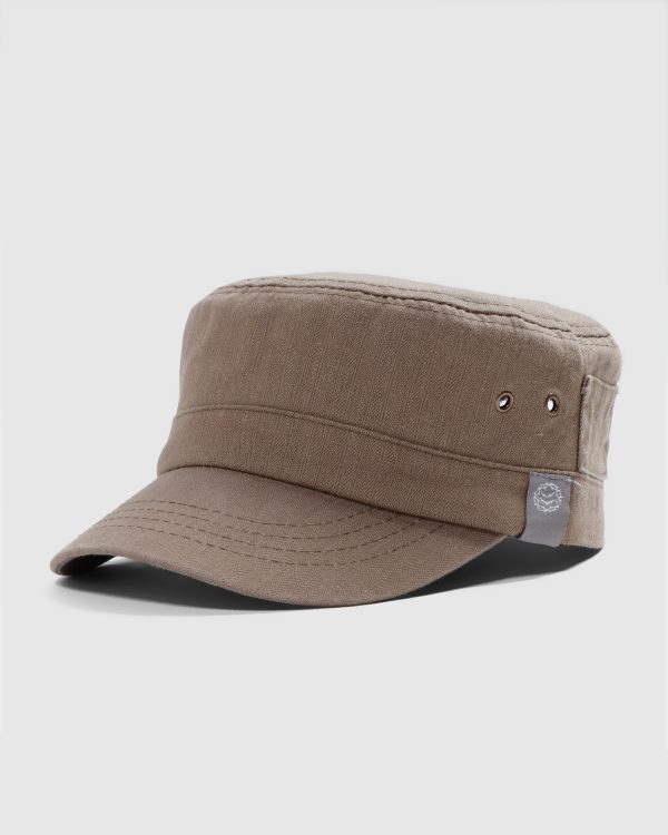 Cadet Cap – Taupe Herringbone - Image 2