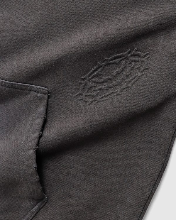 Distressed Razor Zip Hood – Sunfade Charcoal - Image 4