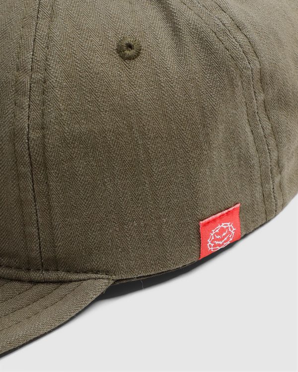 Mechanic Cap – Olive Herringbone - Image 4