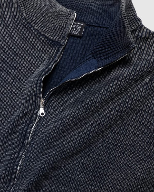 Razor Full Zip Knit – Bleach Navy - Image 7