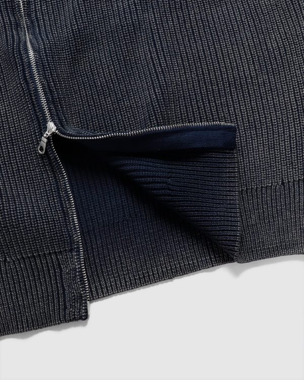 Razor Full Zip Knit – Bleach Navy - Image 5