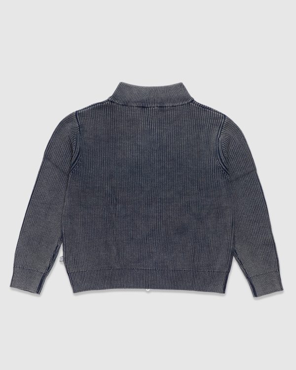 Razor Full Zip Knit – Bleach Navy - Image 2