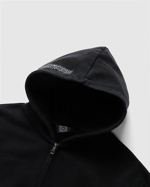 Razor Zip Hood – Vintage Black - Image 2