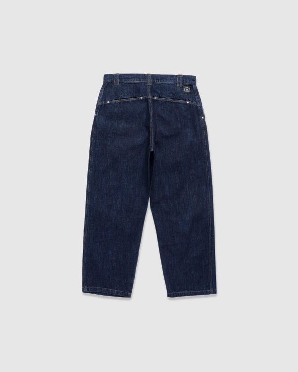 Rivet Pleated Pant – Indigo Denim - Image 2
