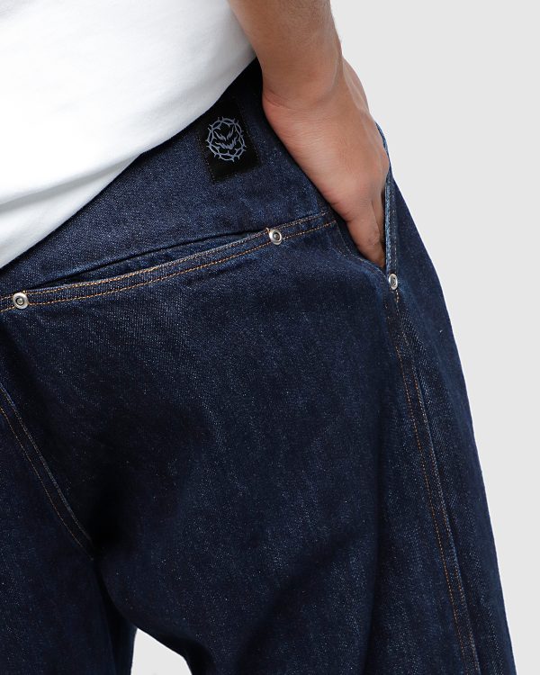 Rivet Pleated Pant – Indigo Denim - Image 7