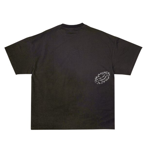 Stamp Logo Tee – Vintage Charcoal - Image 2