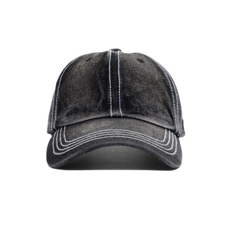 Sandblasted Cap – Black Denim